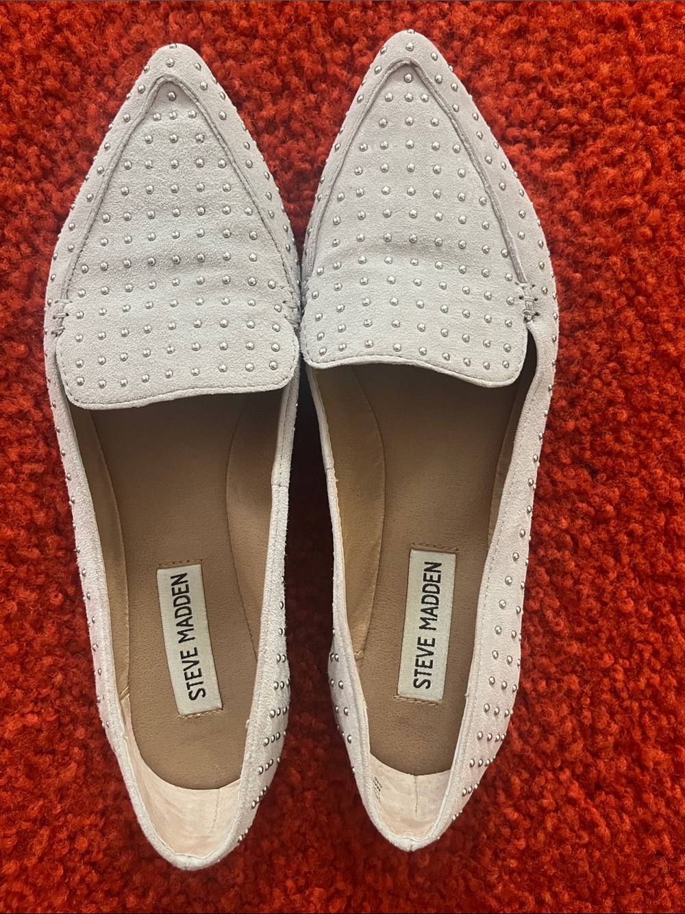 Steve Madden Studded Pointed-Toe Flats